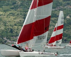 Katamaran-Regatta "Spring-Session" in Domaso am Comersee